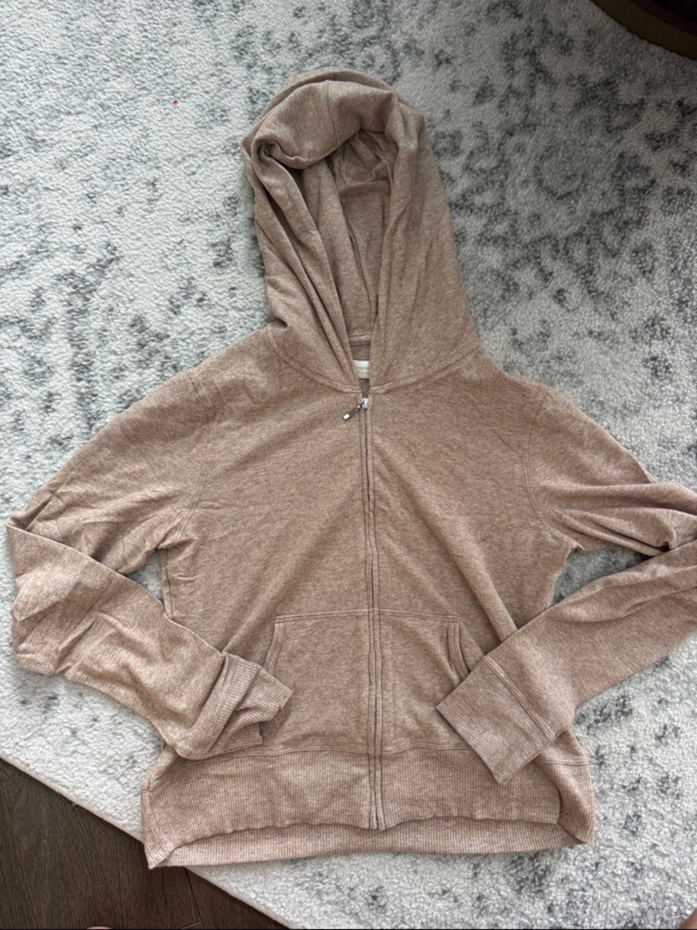 Abercrombie & Fitch Light Brown Lounge Zip Hoodie